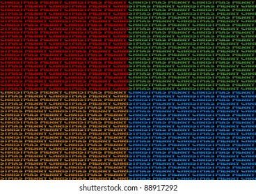 Set seamless christmas backgrounds. Merry christmas wallpaper. Vector illustration