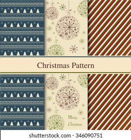 Set of seamless christmas patterns