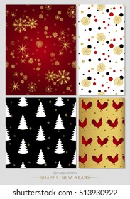 Set of seamless christmas patterns