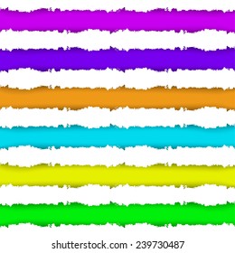 Set of seamless color stripe of bright colors. Edges torn. background suitable for design pages, wrapping paper and background.
