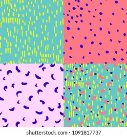 Set of seamless colorful pattern.