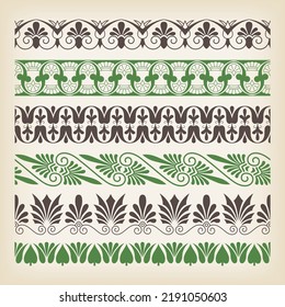 Conjunto de bordes decorativos sin inconvenientes