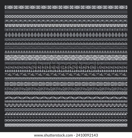 Set of seamless decorative borders