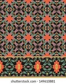 Set of seamless decorative orient  textures