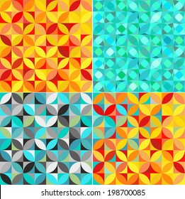 Set of seamless decorative pattern