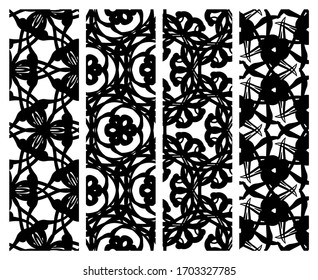 Set seamless decorative pattern, vector