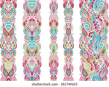 Set of seamless decorative patterns