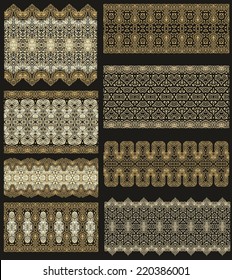 Set of seamless decorative ribbons
