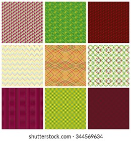 Set of seamless fabric textures