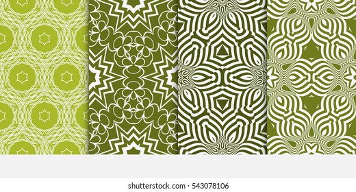 set of Seamless floral geometric pattern. decorative print. Vector illustration.