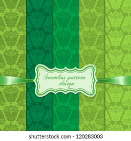 Set of seamless floral pattern