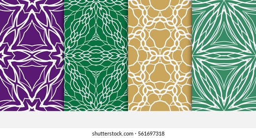 set of seamless floral pattern. romantic flower. vector illustration. For interior design, wallpaper