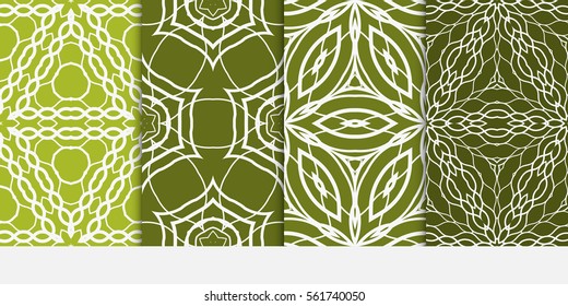 set of seamless floral pattern. romantic flower. vector illustration. For interior design, wallpaper