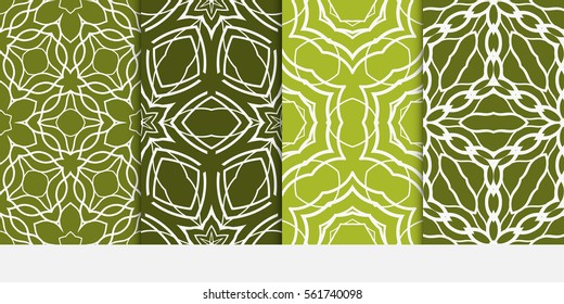 set of seamless floral pattern. romantic flower. vector illustration. For interior design, wallpaper