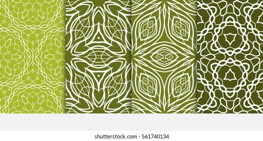 set of seamless floral pattern. romantic flower. vector illustration. For interior design, wallpaper