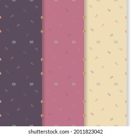 set of seamless floral patterns