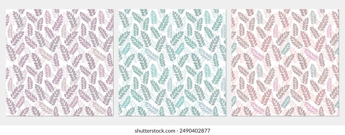 Conjunto de patrones florales sin costuras para textiles, colección de Fondos de pantalla florales y fondos.