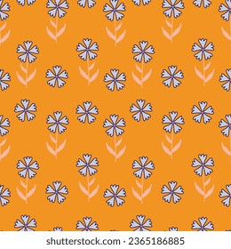 A set of seamless flower background. Vector graphics