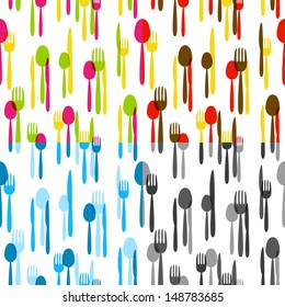 Set of seamless food patterns