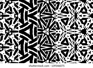 Set seamless geometric decorative  pattern, vector