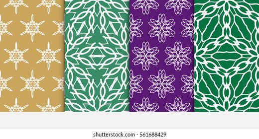 set of Seamless geometric floral pattern. Stylish graphic design. for design, wallpaper, invitation. set of Seamless geometric floral pattern. Stylish graphic design. for design, wallpaper, invitation.