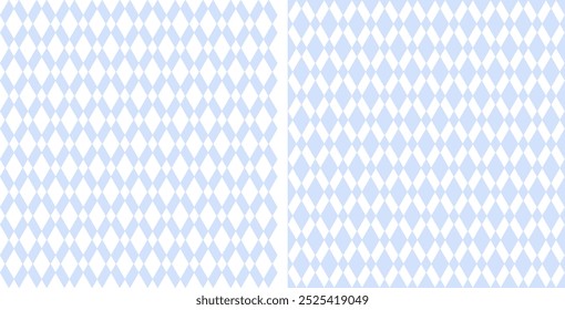 Conjunto de patrones geométricos de diamantes azules. Arte vectorial.