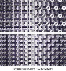set of seamless geometric pattern with geometric shapes,Fabric pattern,Tile pattern,Carpet pattern,Wallpaper pattern