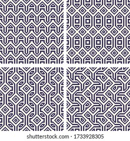set of seamless geometric pattern with geometric shapes,Fabric pattern,Tile pattern,Carpet pattern,Wallpaper pattern