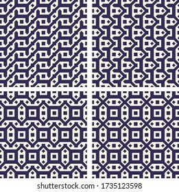 set of seamless geometric pattern with geometric shapes,Fabric pattern,Tile pattern,Carpet pattern,Wallpaper pattern