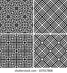 Set seamless  geometric pattern, vector