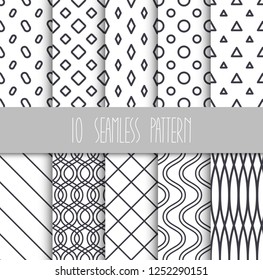 Set of seamless geometric patterns