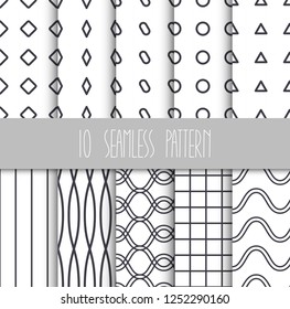 Set of seamless geometric patterns