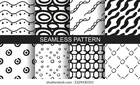 A set of seamless  geometric patterns