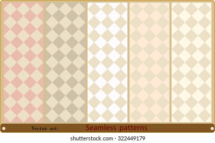Set of seamless geometric patterns.