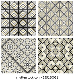 Set of seamless geometric patterns