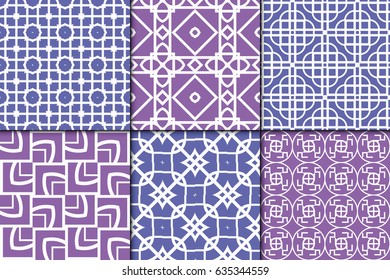 set of seamless geometric patterns. for invitations, design wallpaper, pattern fills, web page, banner, flyer. Vector illustration.