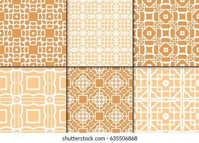 set of seamless geometric patterns. for invitations, design wallpaper, pattern fills, web page, banner, flyer. Vector illustration.