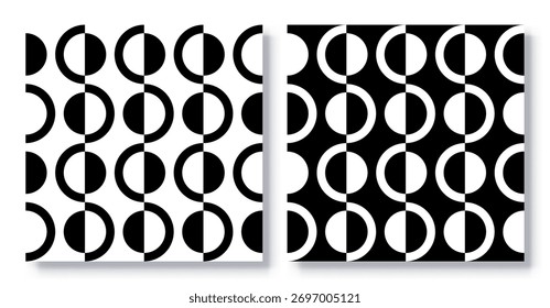 Set of Seamless Geometric Patterns Vector.
