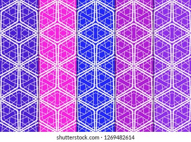 Set of Seamless Geometrical Linear Texture. Backdrop. Vector Illustration. For Design, Wallpaper, Fashion, Print. Blue, red, purple color.