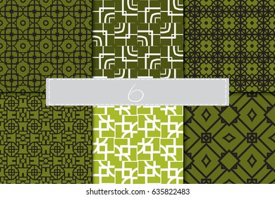 set of Seamless geometrical pattern. vector illustration. For design, wallpaper, background fills, wrapping, card, banner, flyer. Ethnic ornament