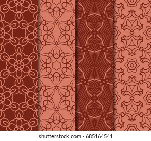 set of Seamless geometrical pattern. vector illustration. For wrapping, wallpaper, background fills