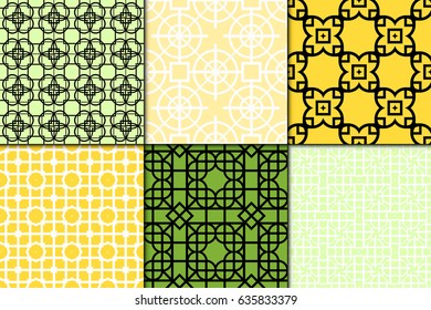 set of seamless geometry pattern. vector illustration. texture for design wallpaper, pattern fills, fabric, wrappingg paper