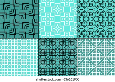 set of seamless geometry pattern. vector illustration. texture for design wallpaper, pattern fills, fabric, wrappingg paper