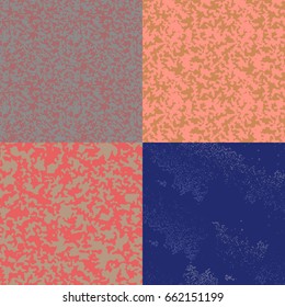 Set of seamless grunge different  patterns. Fabric and gift wrap design. Vector texture.