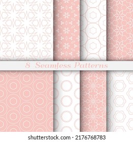 Satz nahtloser Hexagon-Muster im arabischen Stil. Stilvolle geometrische Linien, Kunsthintergrund. Wiederholende Spitzen-Textur für Tapete, Karte, Einladung, Banner, Stoffdruck. Ethische Ornamente der Stämme