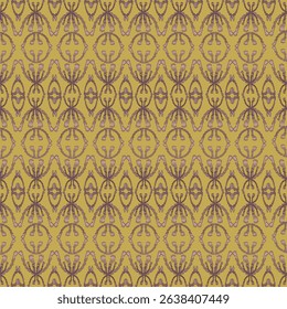 A set of seamless ikat patterns inspired by traditional weaving, featuring subtle geometric motifs in warm, earthy tones. Perfect for textiles, fashion, packaging, home decor, and digital backdrops.
