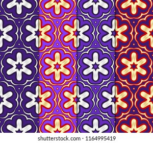 Set of Seamless lace floral background. decorative texture for wallpaper, invitation. Vector illustration.