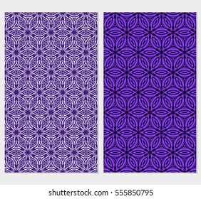 set of seamless lace floral background. Luxury texture for wallpaper, invitation. Vector illustration.