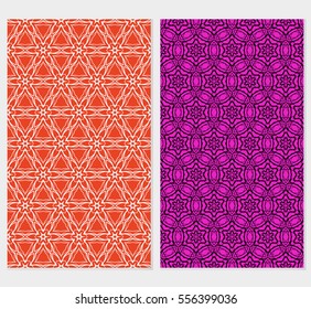 set of seamless lace floral background. Luxury texture for wallpaper, invitation. Vector illustration.