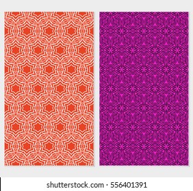 set of seamless lace floral background. Luxury texture for wallpaper, invitation. Vector illustration.